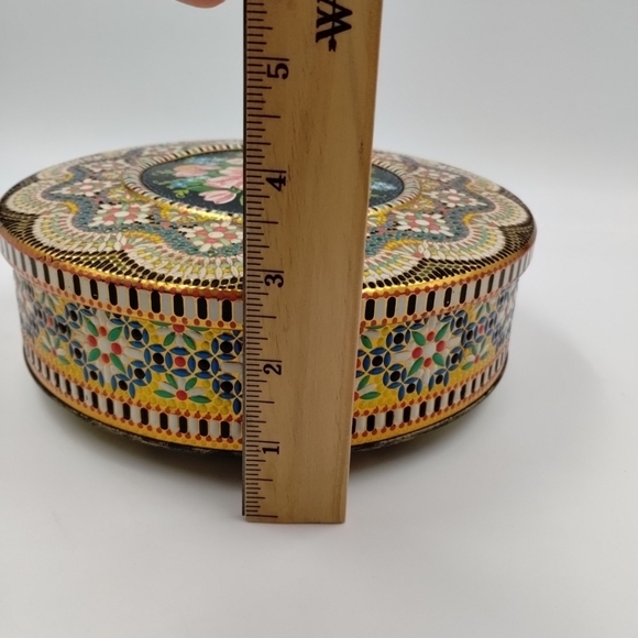 Daher Metal sewing Tin Box Container mosaic design made in in Holland - Picture 8 of 11